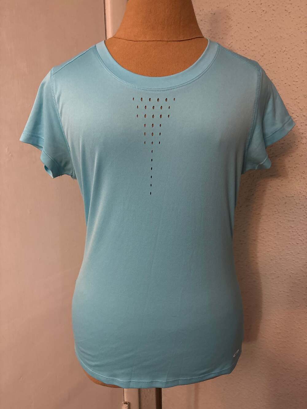 Champion C9 Vented Blue Short Sleeve Exercise Top S Activewear Atheisure Casual